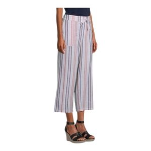 Liz Claiborne Linen Pink and Black Cropped Pants Size 1X
